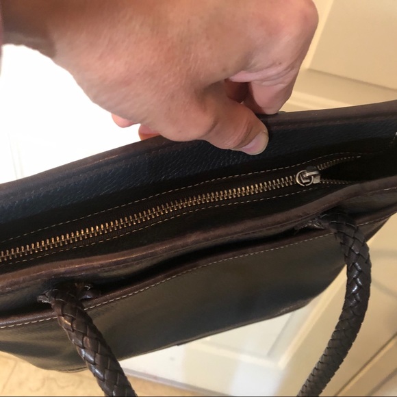 Brighton black brown leather baguette bag A 523456 - Picture 6 of 12